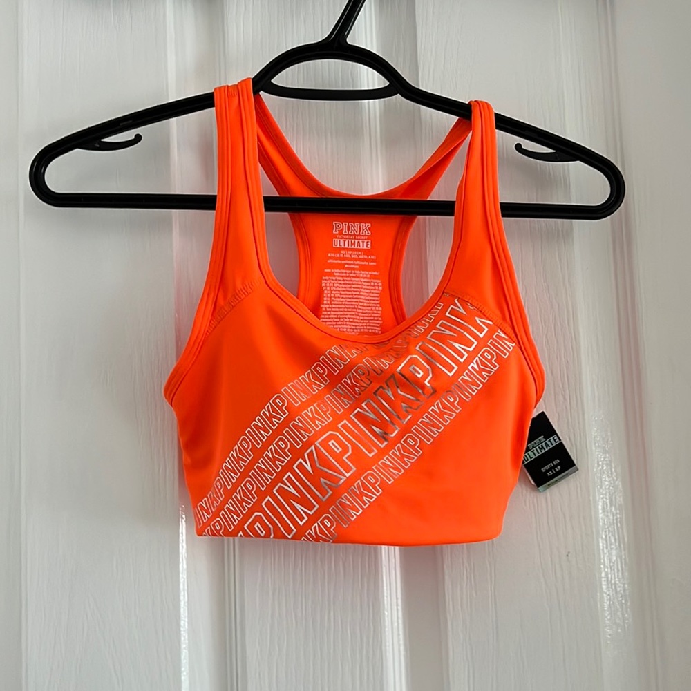 Sports Bra From Pink Neon Orange